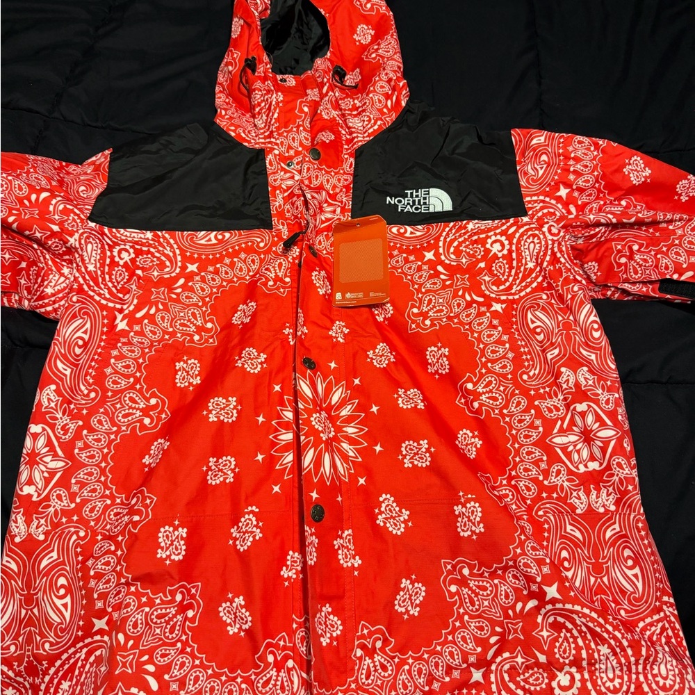 The North Face Red and Black Bandana Jacket